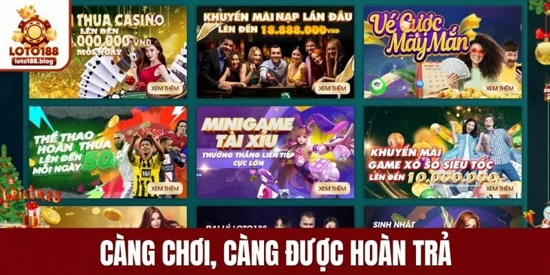 Càng chơi, càng được hoàn trả 